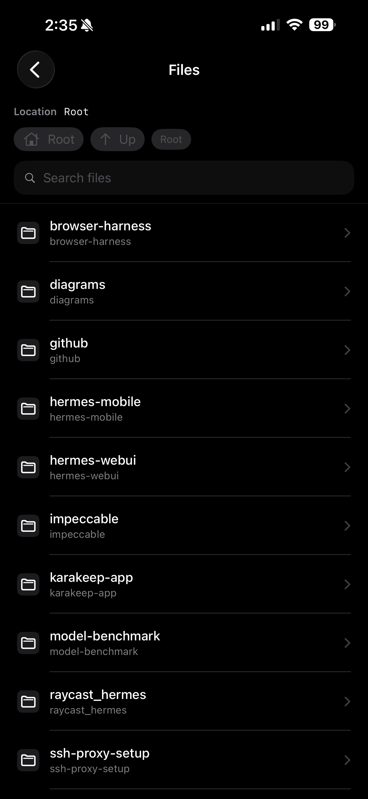 File explorer for browsing workspace files
